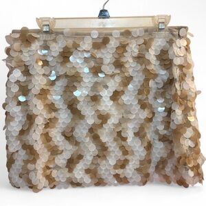 Sincerely Jules Beige Sequin Mini Skirt